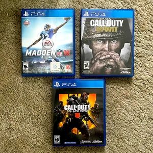 PS4 Disc Games: Madden, Call of Duty WW2, Call of Duty Black Ops